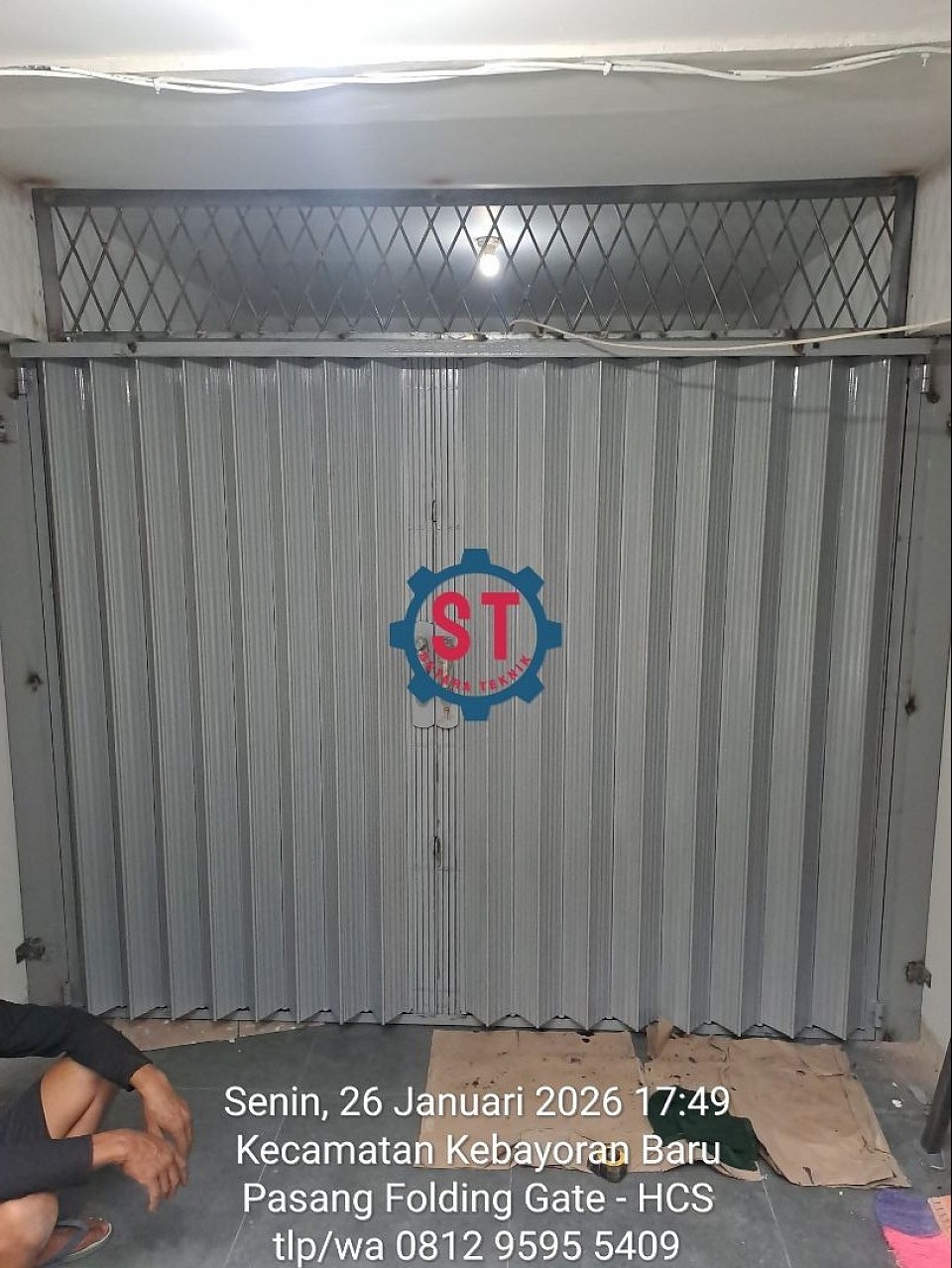 Pasang pintu folding gate engsel swing murah jakarta